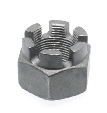 Kronenmutter DIN 935 Feingewinde M18 x 1,5 - Stahl mit Splint (4mmx45mm)